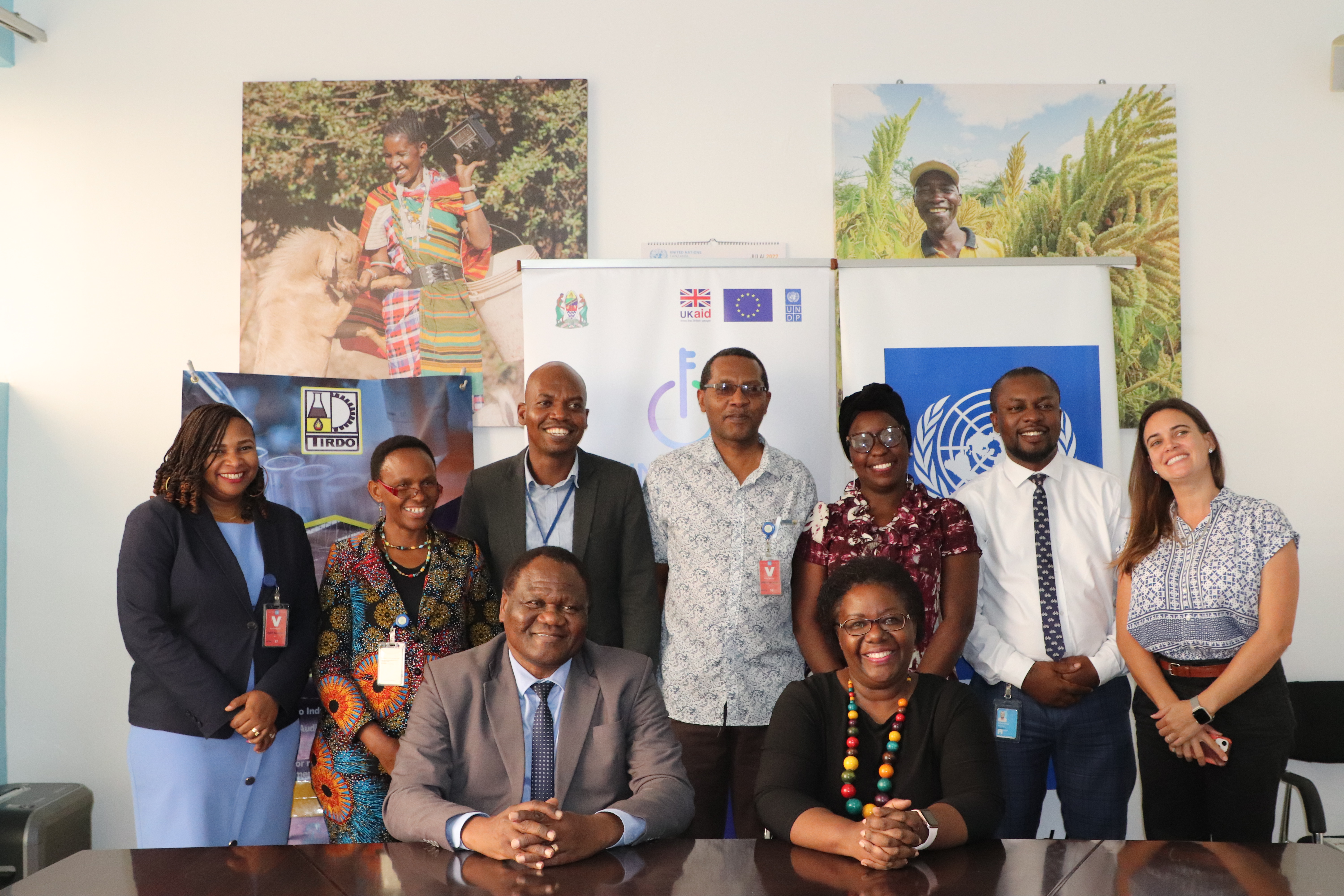 Director General (TIRDO) and the UNDP Residence representative in a picture during the signing of a letter of Agreement to support innovation management at TIRDO
