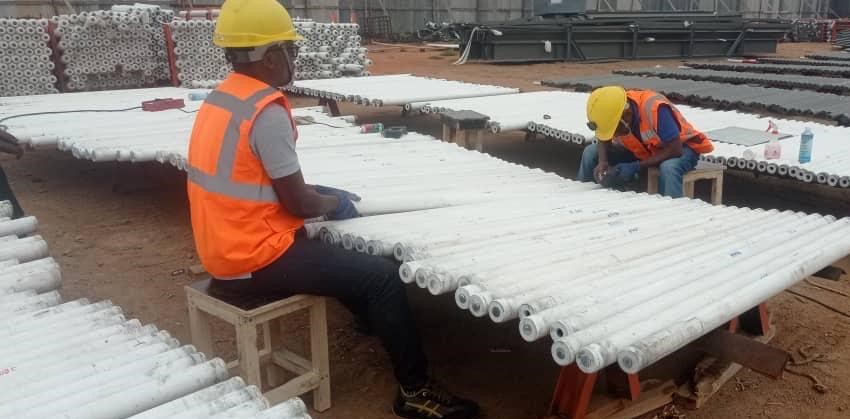TIRDO's NDT experts performing Non Destructive Testing at the new Msalato airport Dodoma. 